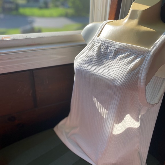 Spaghetti Strap White Tank - Picture 2 of 2